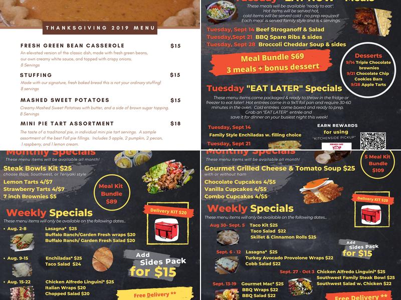 The Kitchen Table - Soup Kitchen Menu