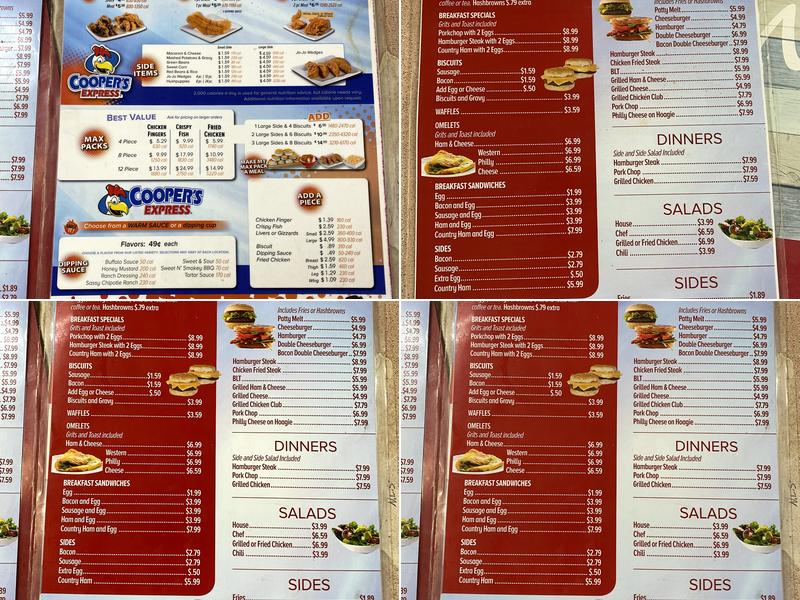 Shake Rag Restaurant Menu