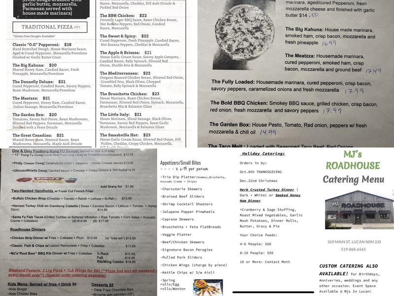 Donnelly Cafe Menu