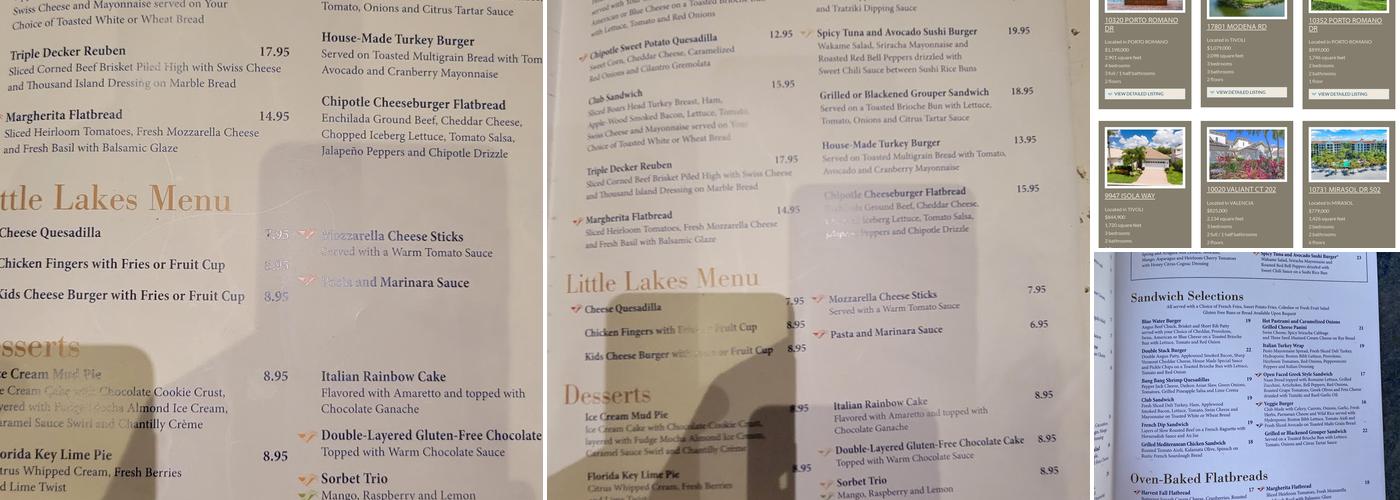 Blue Water Beach Grill - Members Only Menu