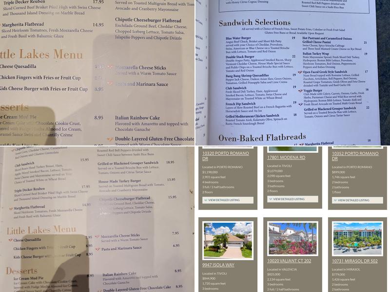 Blue Water Beach Grill - Members Only Menu