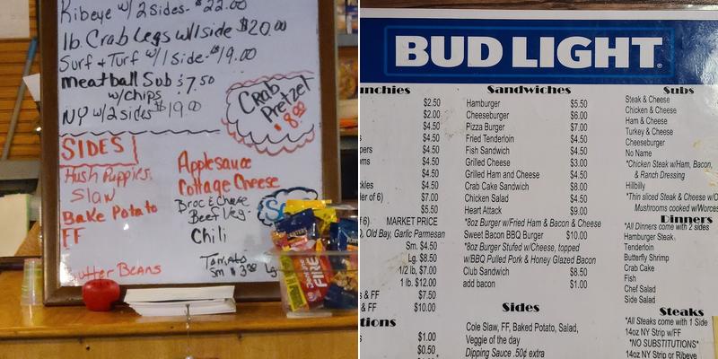 Sonia's Bar and Grill Menu