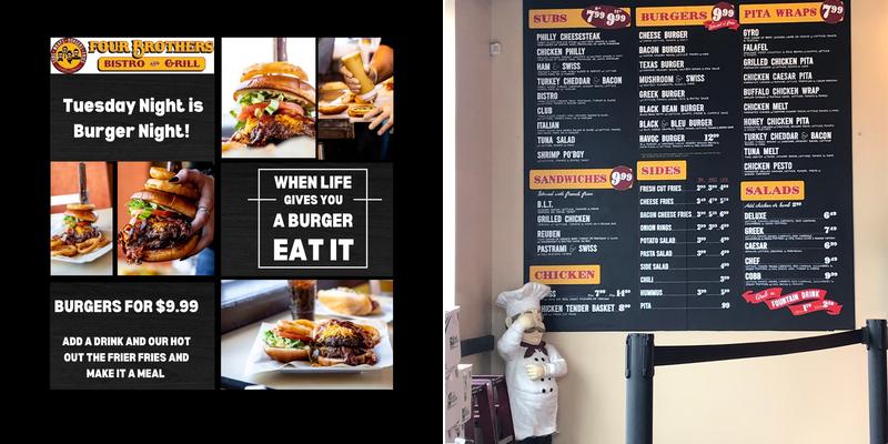 Nader's Food Services Menu