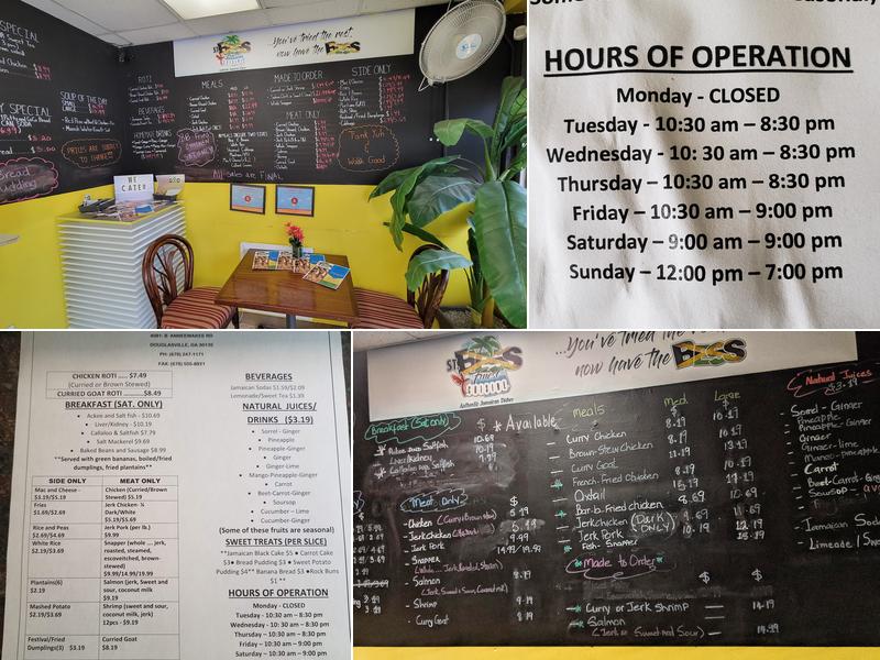 St. Bess Finest Cuisine Menu