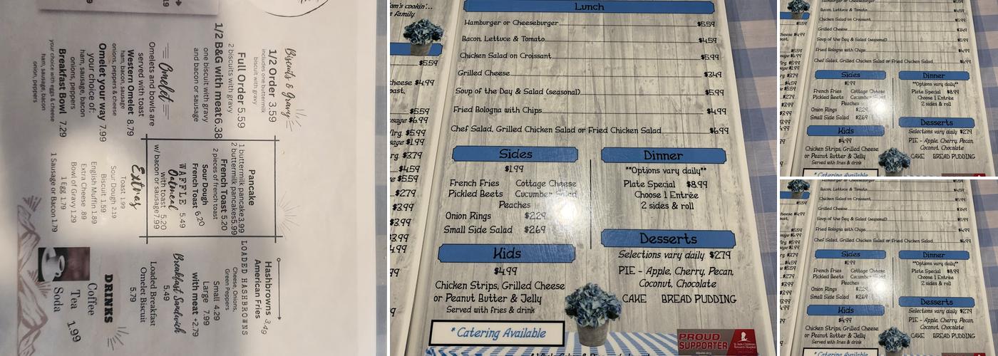Mom's Kitchen Menu