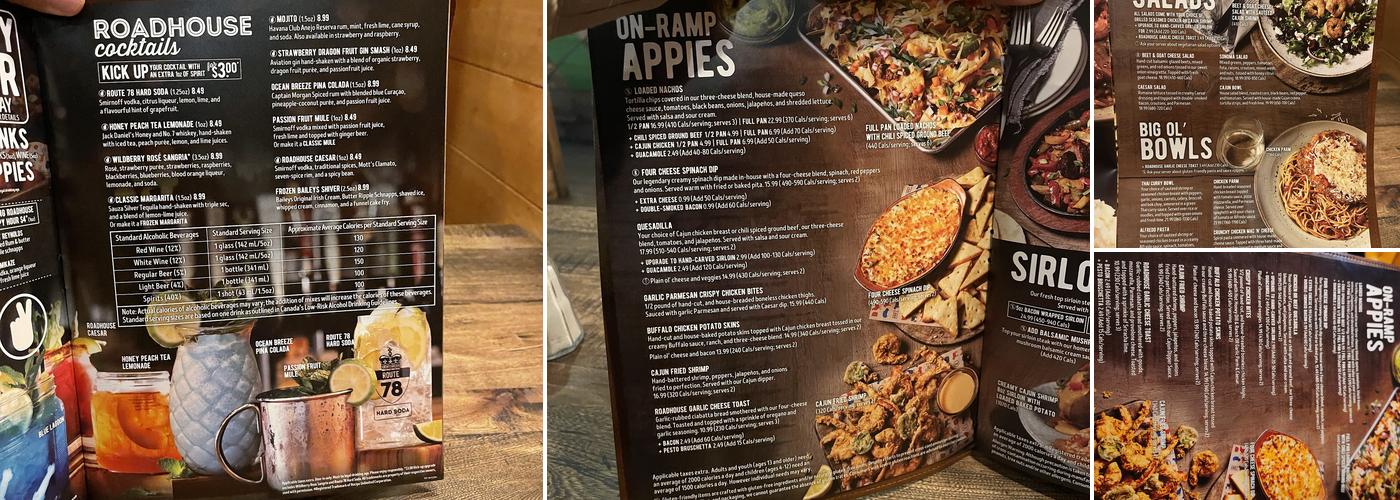 Kelseys Original Roadhouse Menu