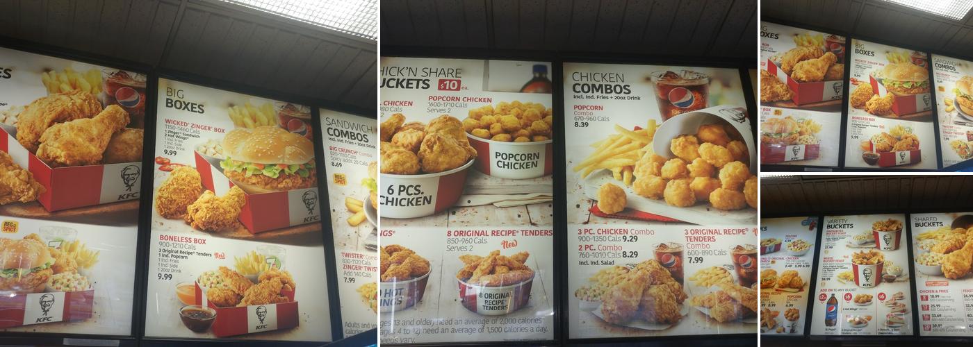 KFC Menu