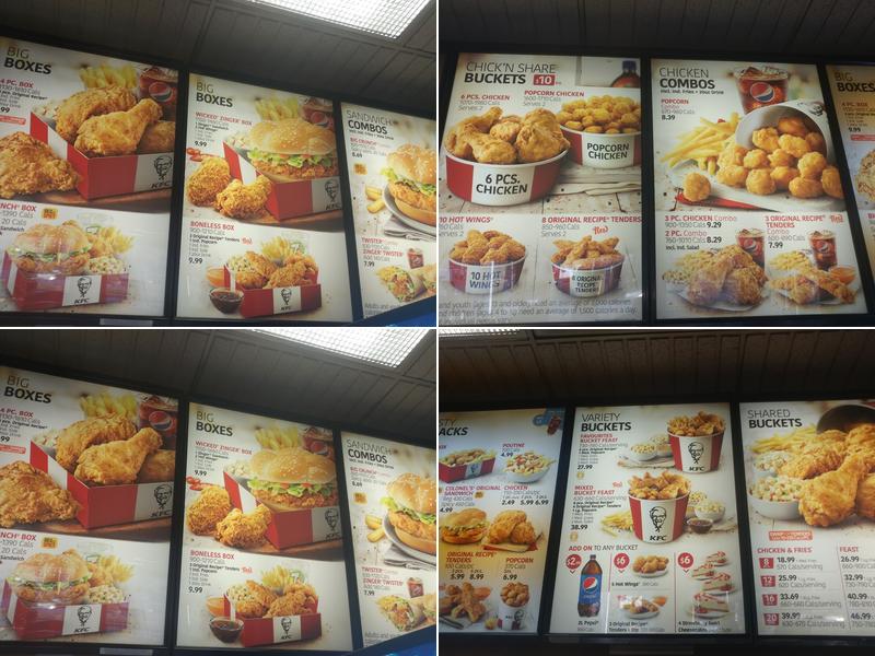 KFC Menu