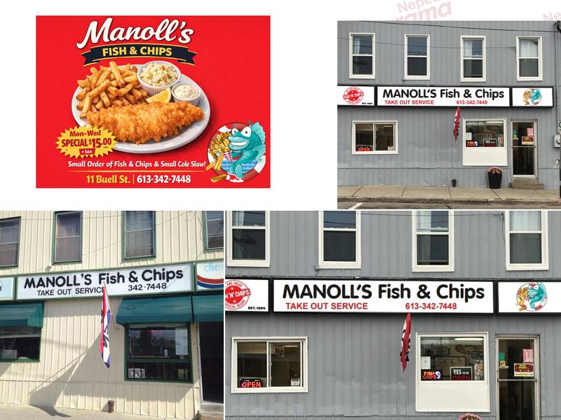 Manoll's Fish & Chips 11 Buell St, Brockville