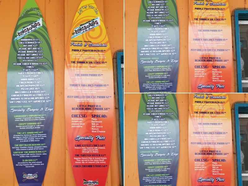 Longboards Menu