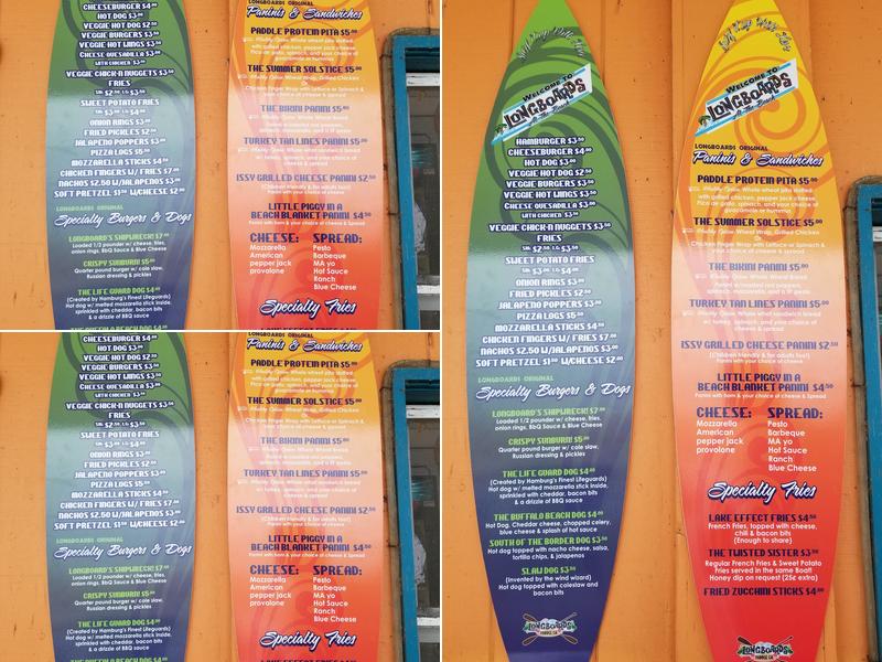 Longboards Menu