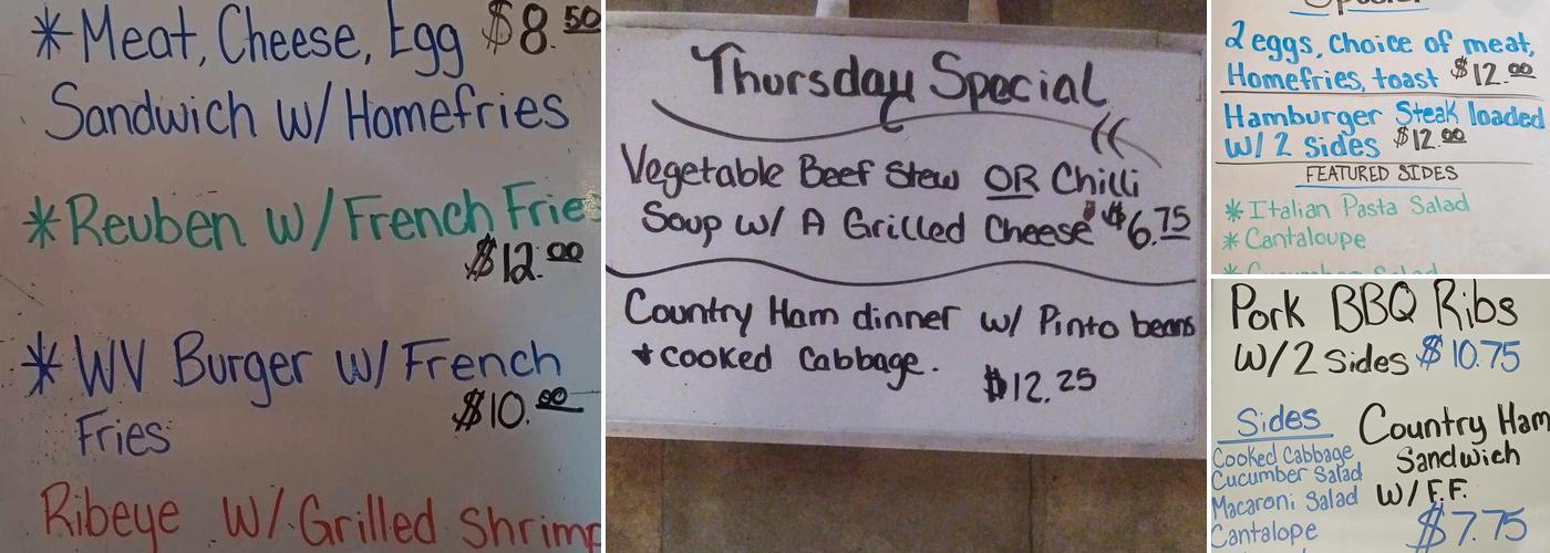 Brandywine Family Dining Menu