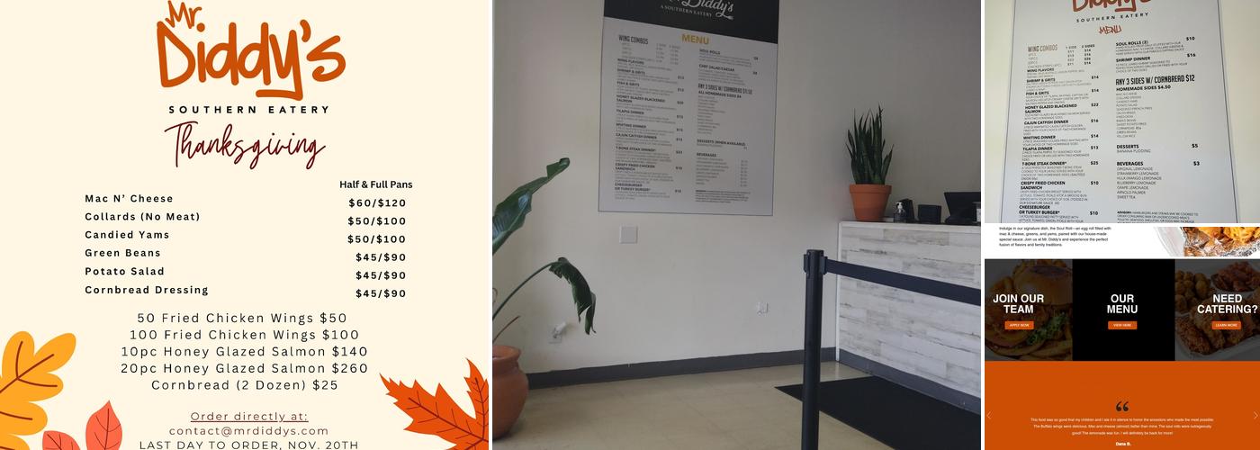 Mr. Diddy's Menu