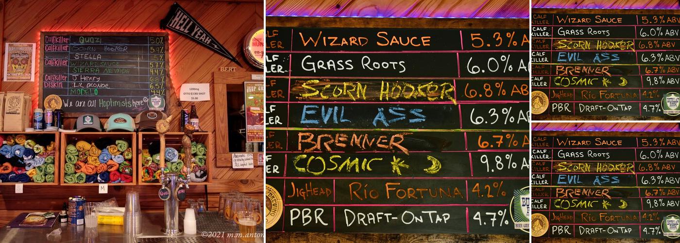 The Burlap Room Beer Garden and Live Music Menu