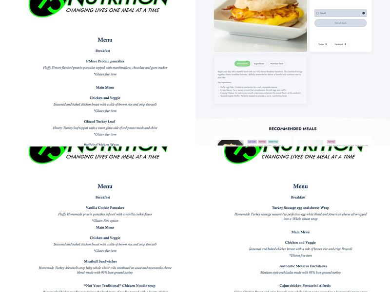 95 Nutrition - Lockport Menu