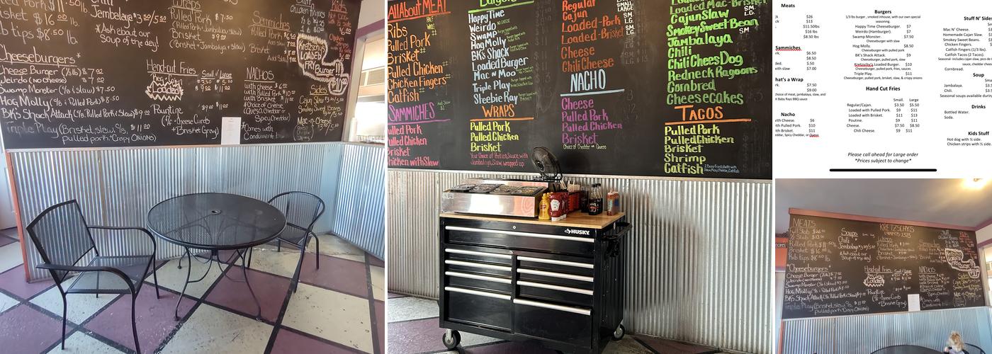 Kretzschy's Smokey BBQ Menu