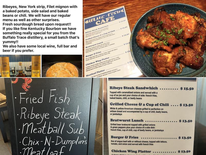 Blue Fish Cafe Menu