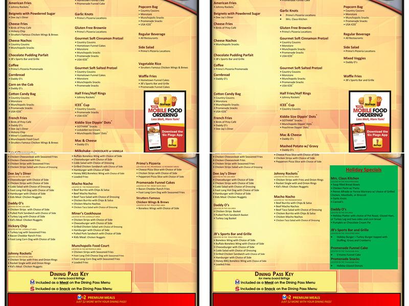 Boomtown Snacks Menu