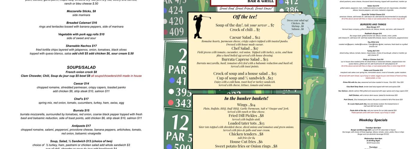 Redfield's Bar & Grill Menu