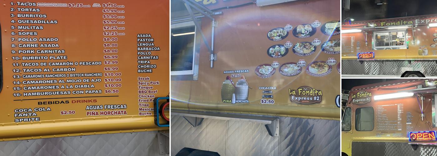 La fondita Express #2 Menu