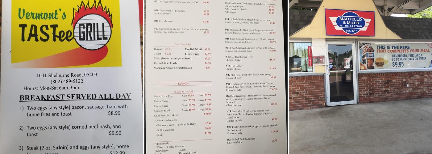Martello & Miles Menu