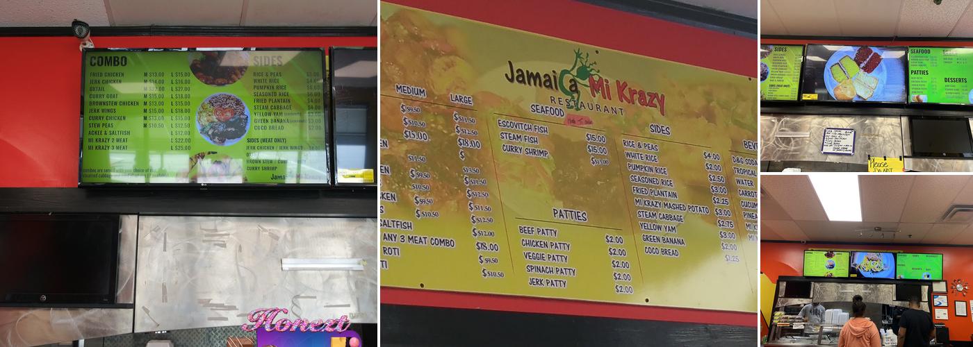 Jamaica Mi Krazy Menu