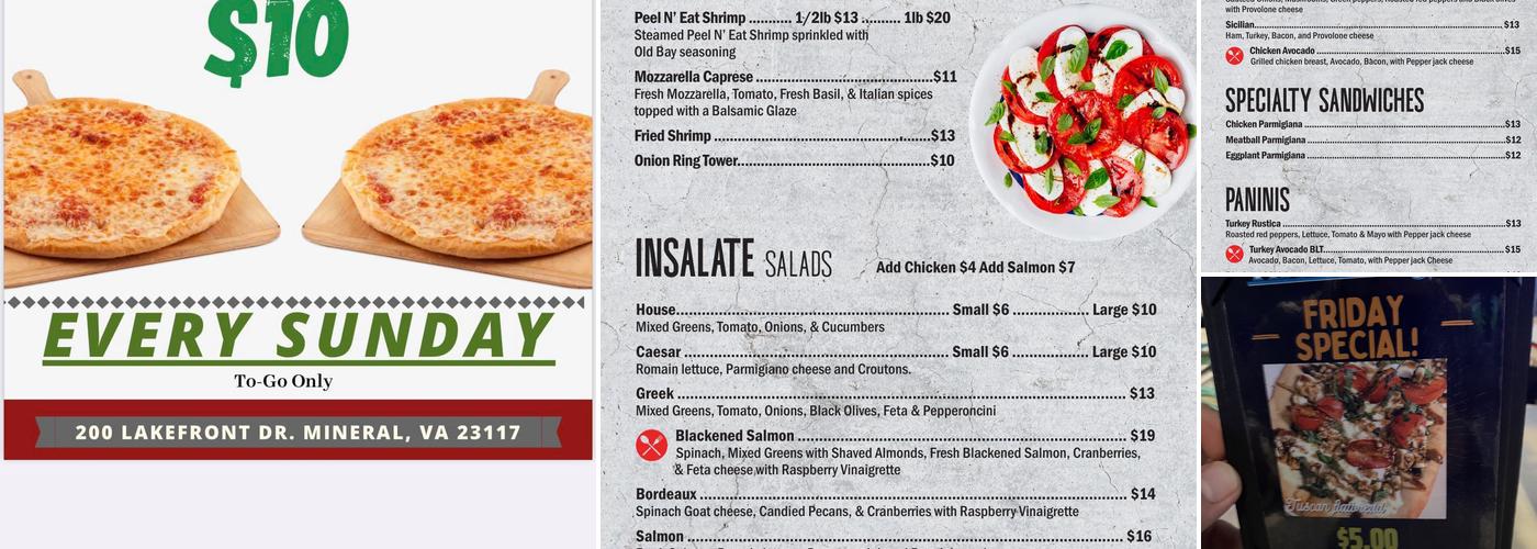 The Lounge on Lake Anna Menu