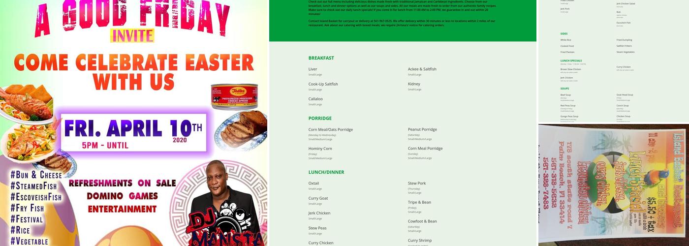 Island Basket | Jamaican Restaurant | Wellington, FL Menu
