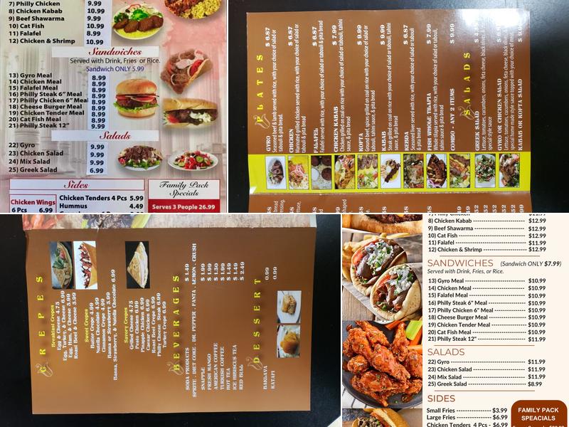 Sparta Greek Grill Menu