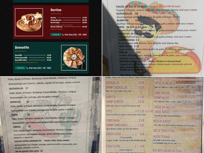 Omar's Taco Express Grimesland Menu