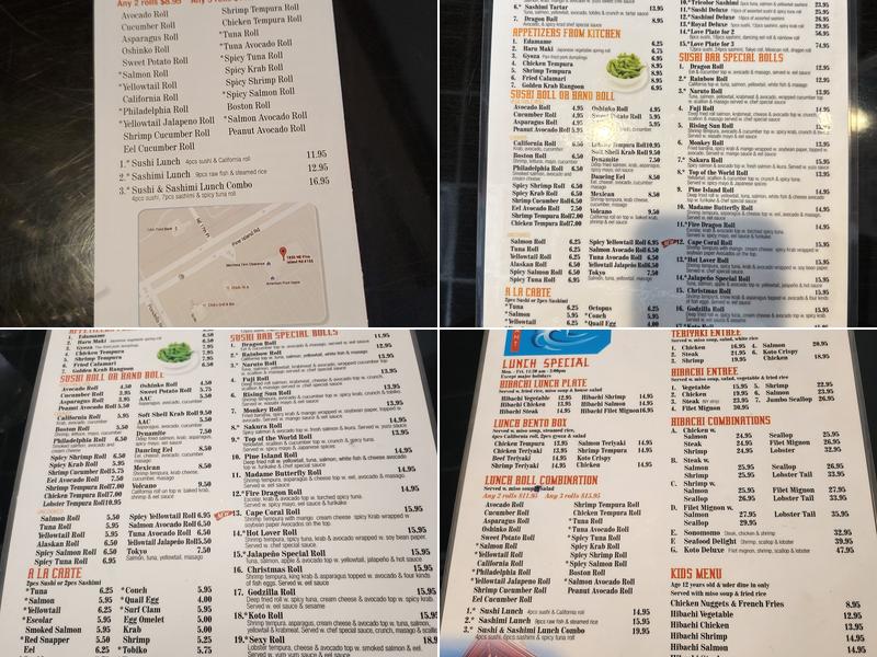 Koto Sushi & Steakhouse Grill Menu