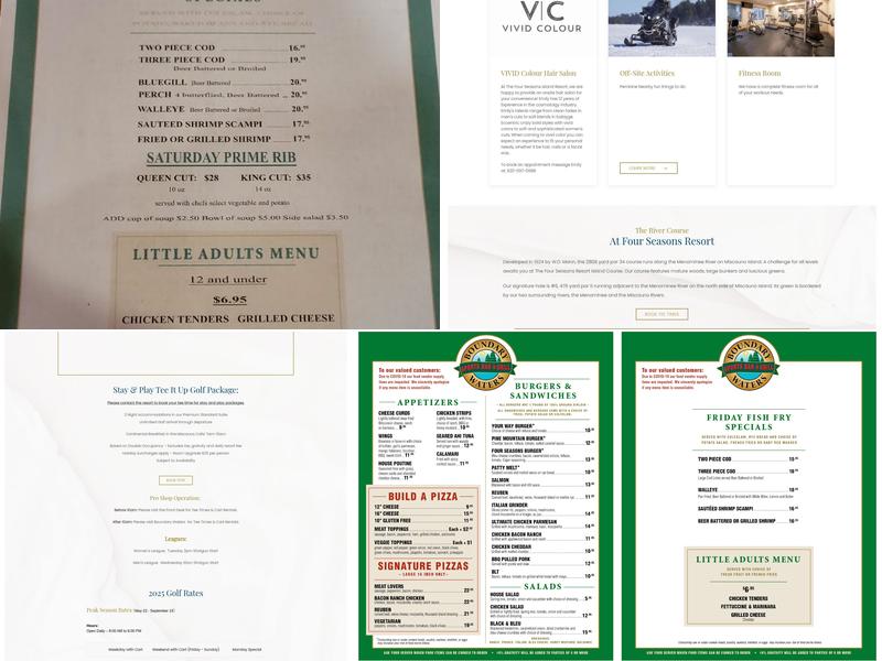 Boundary Waters Sports Bar & Grill Menu