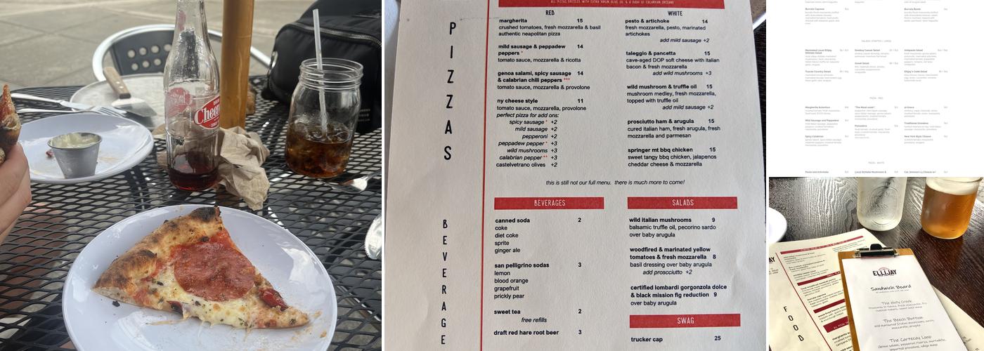 Ellijay Wood Fired Pizza Menu