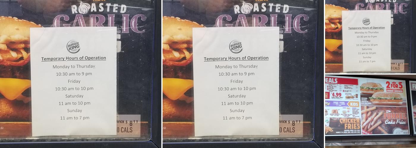 Burger King Menu