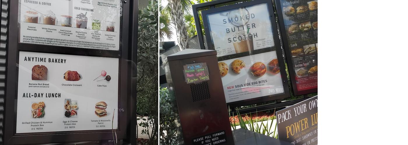 Starbucks Menu