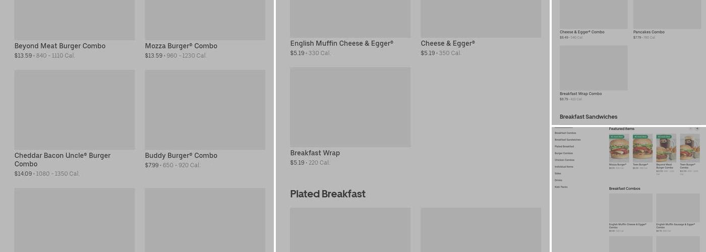 A&W Canada Menu