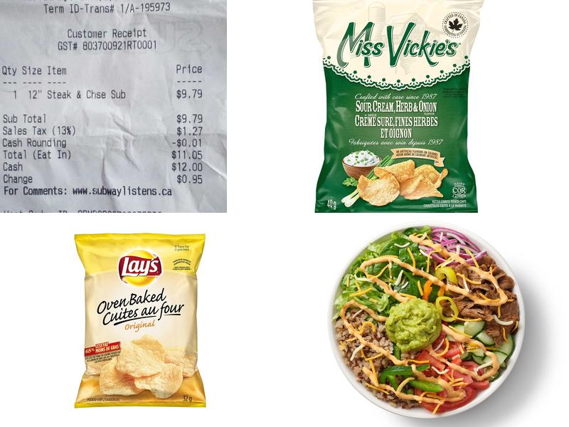 Subway Menu