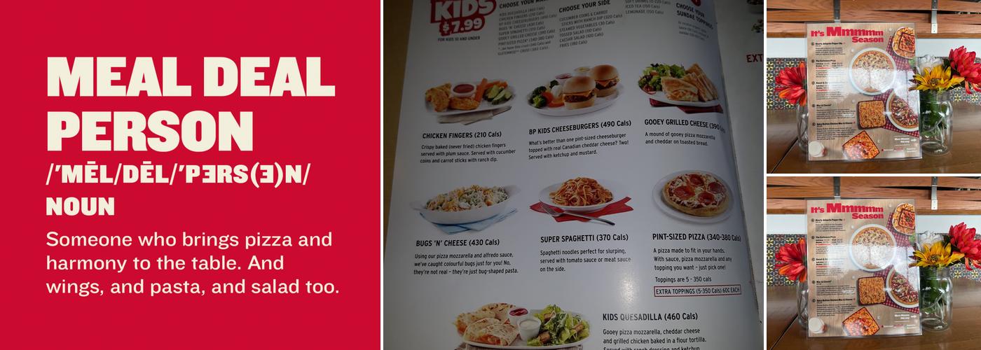 Boston Pizza Menu
