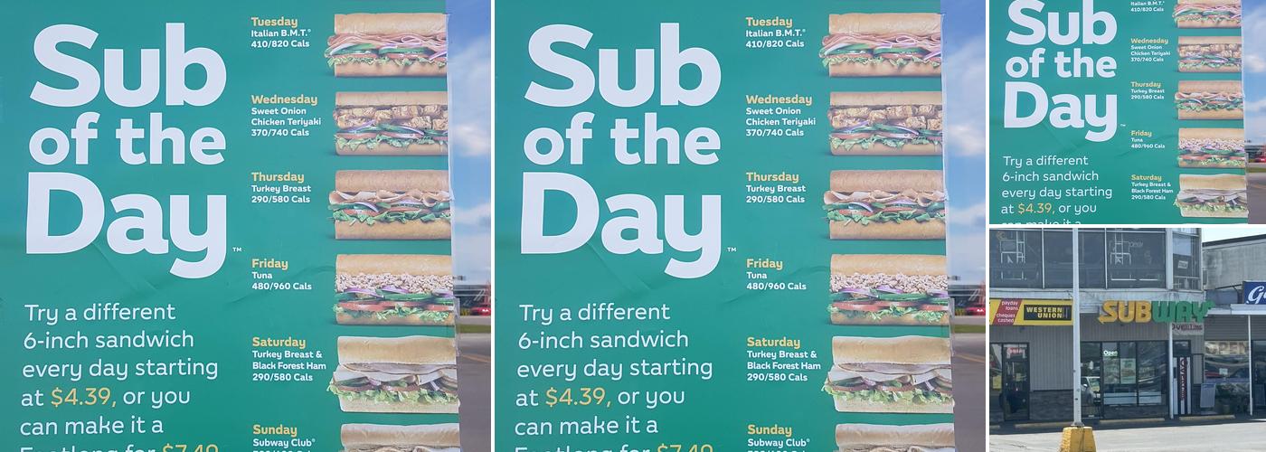 Subway Menu