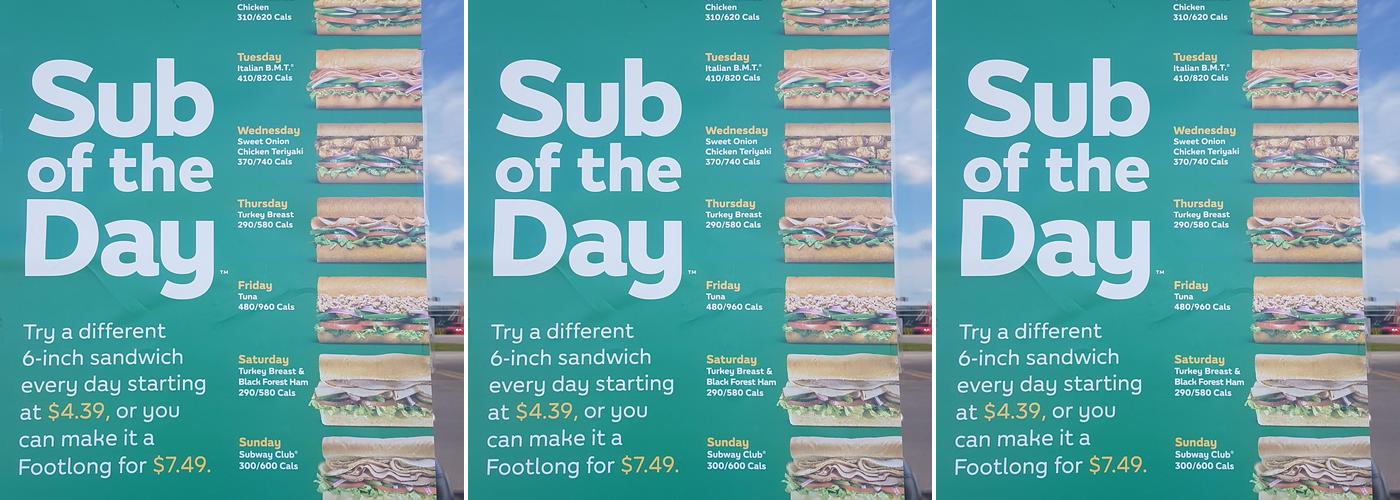 Subway Menu