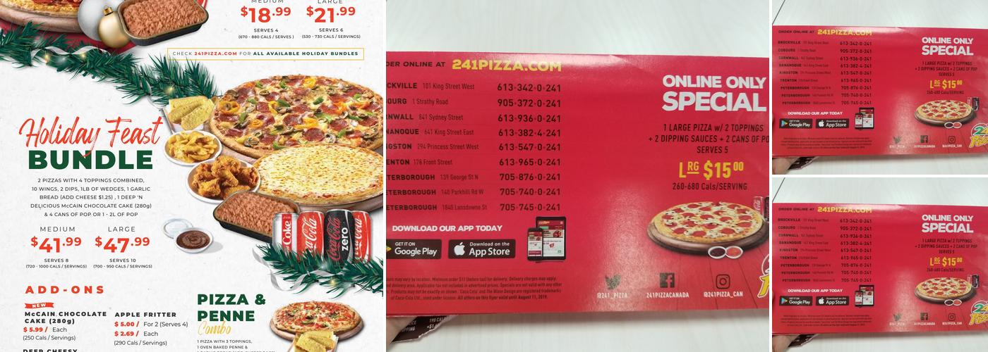 241 Pizza Menu