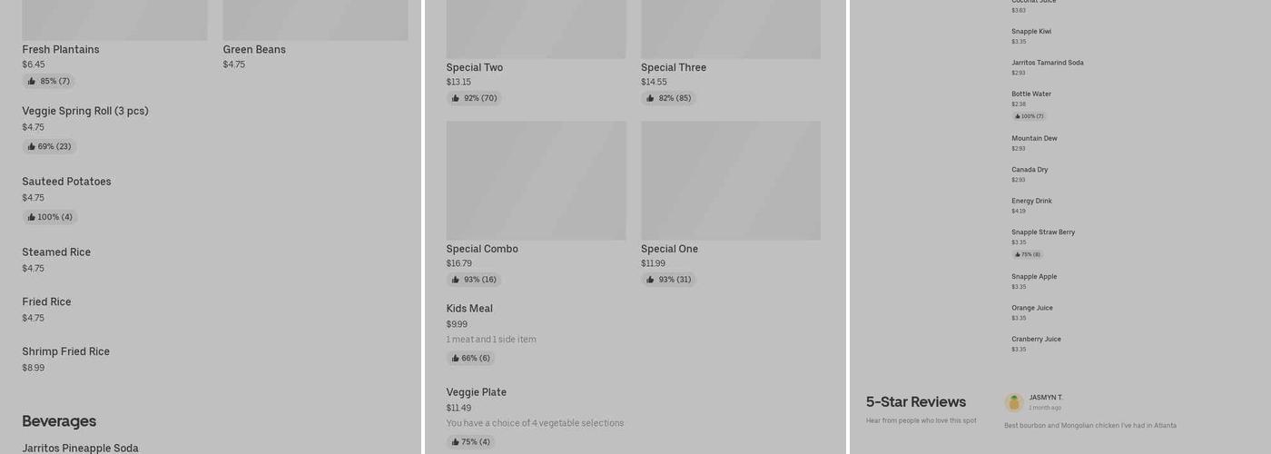 J & J BBQ & Grill Menu