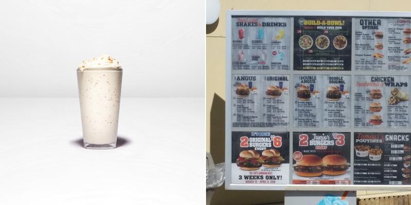 Harvey's Menu