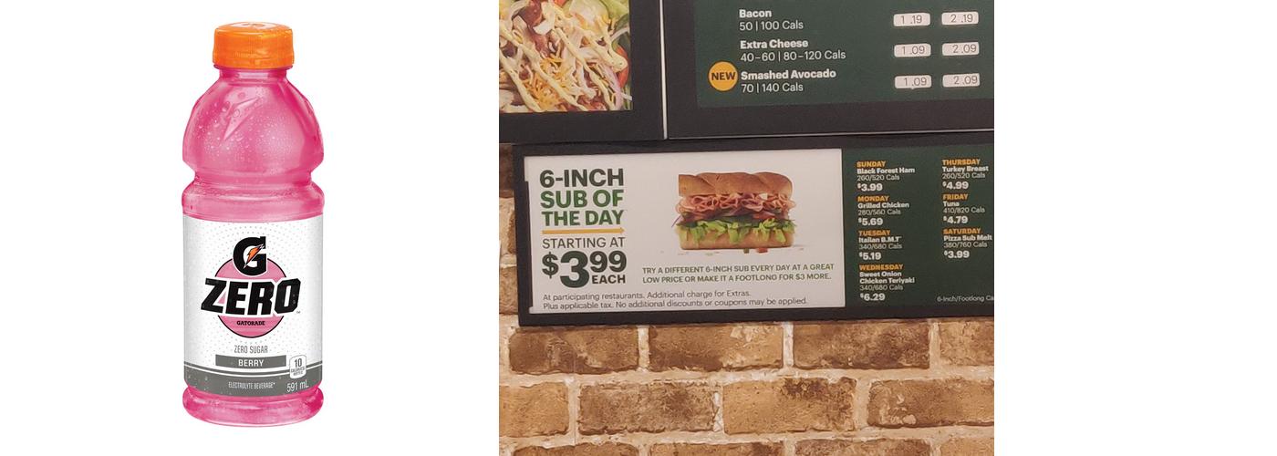 Subway Menu