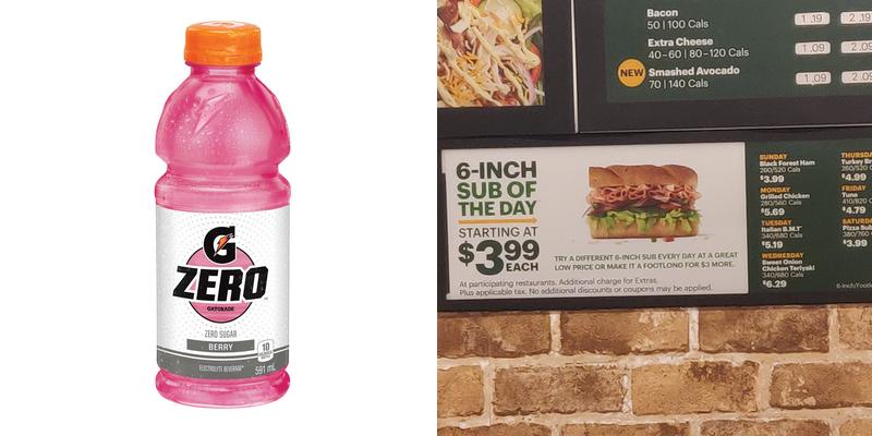 Subway Menu