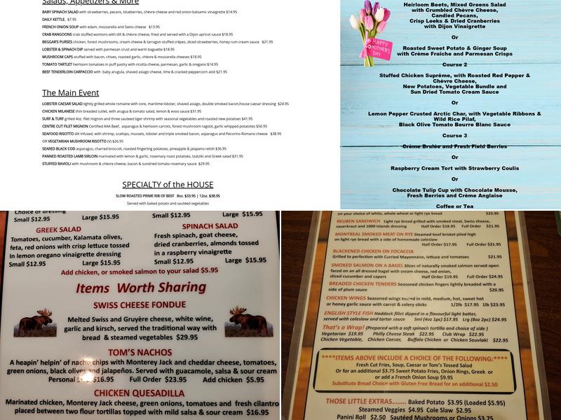 Tom's Place Menu