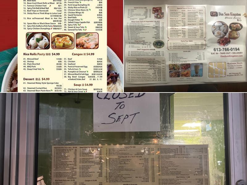 Dim Sum Kingston Menu