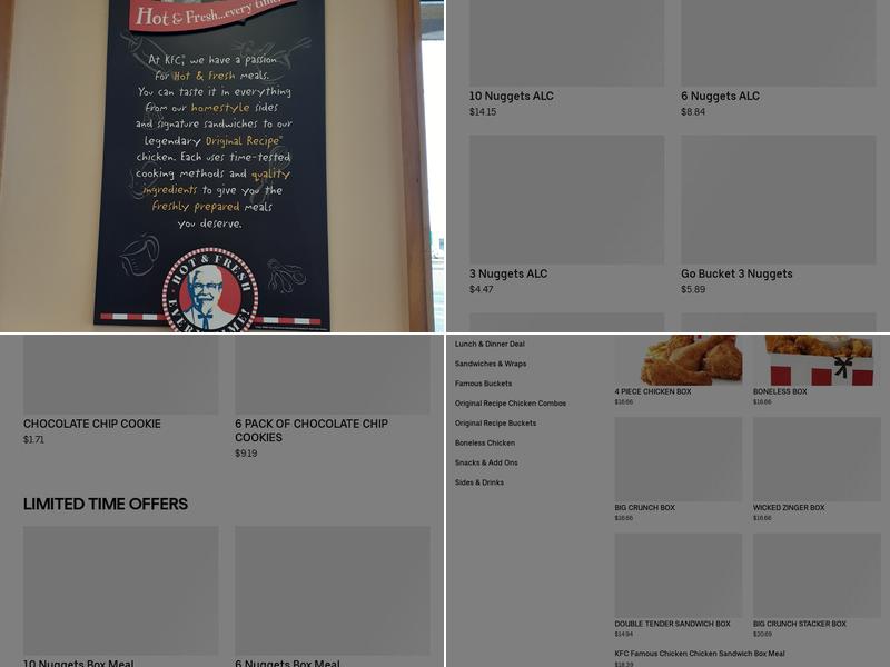 KFC Menu