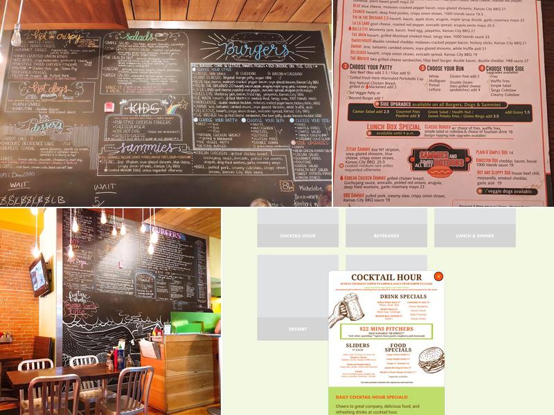 Harper's Burger Bar Menu