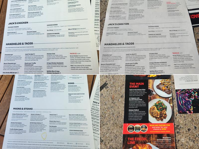 Jack's Kingston Menu